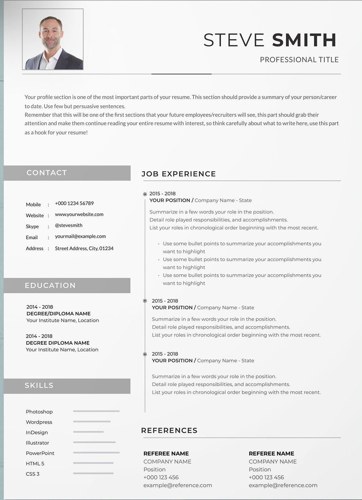 Resume design principles demonstrating effective visual hierarchy